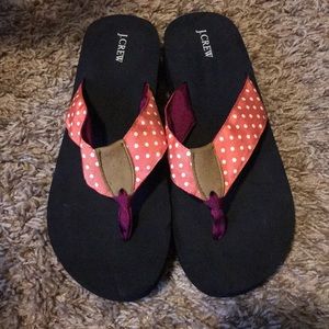 J Crew never been worn flip flops size 8!!